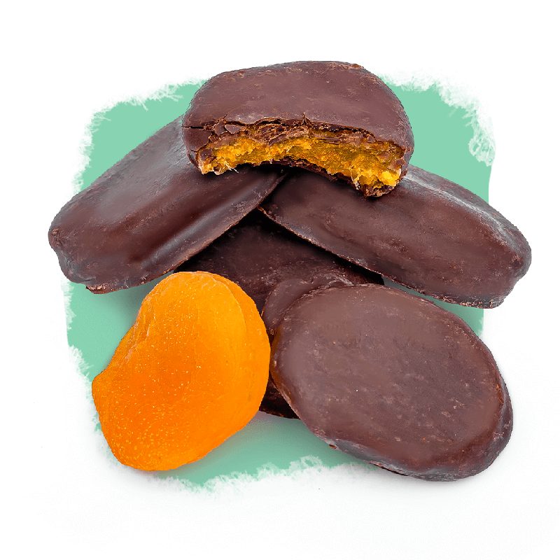 Damasco turco com 70% cacau — Frutas Cobertas Selecto Cacau