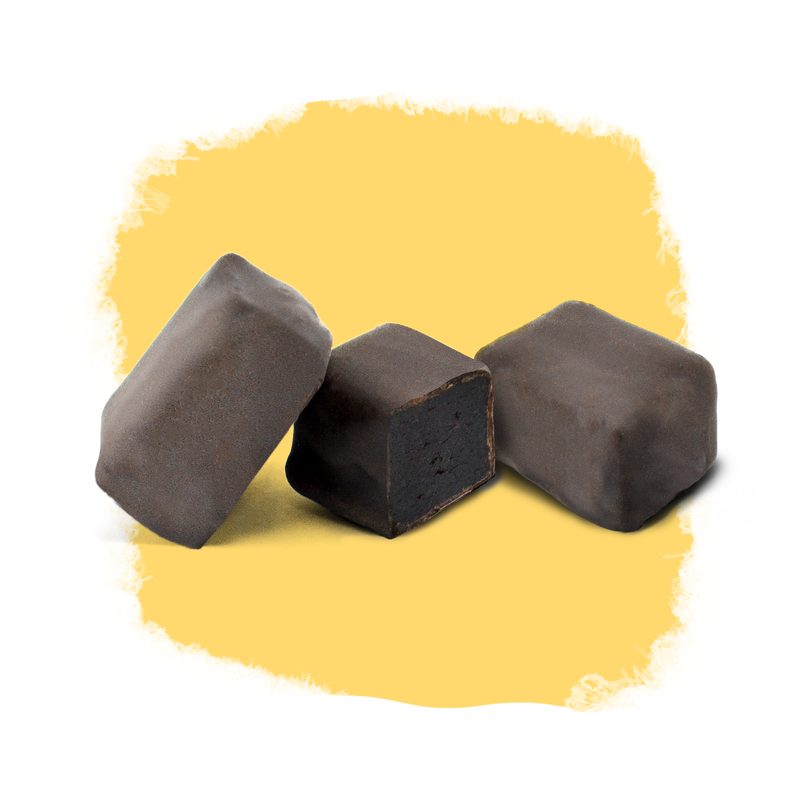 Mini bala de banana com 70% cacau — Balas de Banana Selecto Cacau